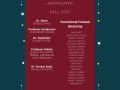 Course Assistant FALL 2019